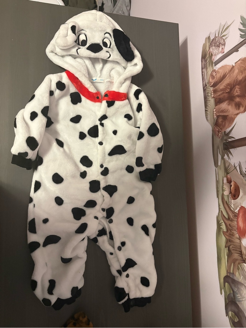 💥Buy 2 Get 1 Free💥 Plush Dalmatian Hooded One-Piece Romper